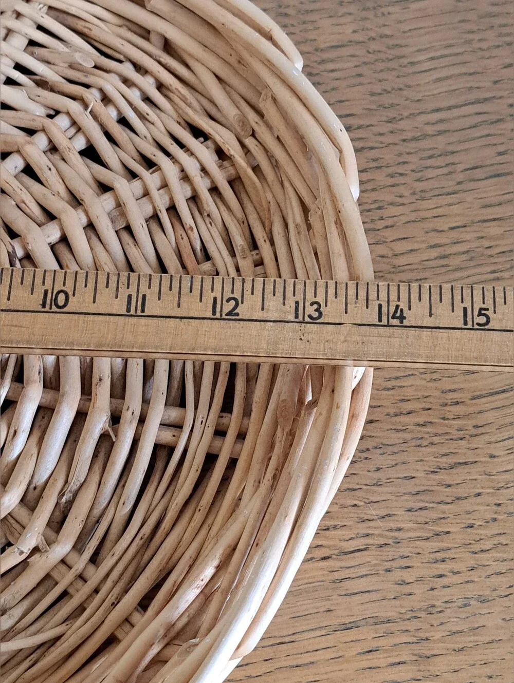 Chunky Round Wicker Tray 14